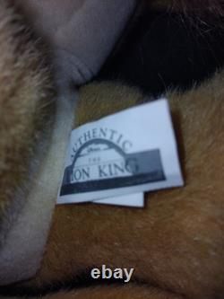 1993 Mattel Disney The Lion King MUFASA & BABY SIMBA With Sound Soft Plush Toy