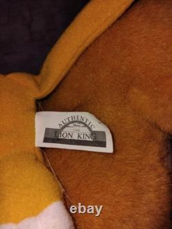 1993 Mattel Disney The Lion King MUFASA & BABY SIMBA With Sound Soft Plush Toy