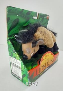 1994 Vintage Mattel Lion King Shenzi Hyena Vinyl Head Plush Toy in Box