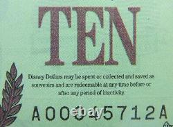 1997 DISNEY DOLLARS SIMBA Lion King $10 25TH ANNIVERSARY WDW MICKEY VERY GOOD