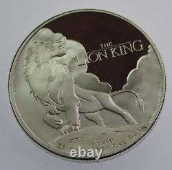 1997 Disney Lion King 25 gram. 999 silver Proof round in original packaging