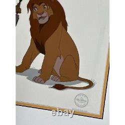 2 Lion King Disney Sericel Cel Authentic Framed Art Simba Nala Rafiki AS IS