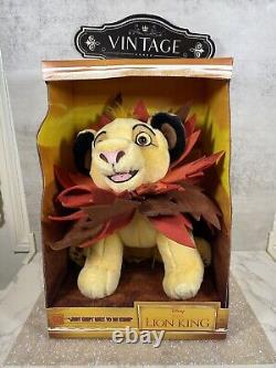 2018' Disney S Exclusive The Lion King SIMBA Plush 12 Ld Ed Of 3500. New OG Box