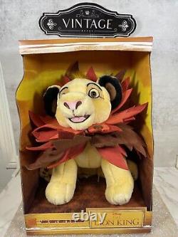 2018' Disney S Exclusive The Lion King SIMBA Plush 12 Ld Ed Of 3500. New OG Box