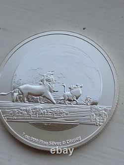 2021 Disney Lion King Hakuna Matata 1oz. 999 Silver Simba Timon Pumbaa 25k Mint