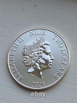 2021 Disney Lion King Hakuna Matata 1oz. 999 Silver Simba Timon Pumbaa 25k Mint