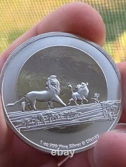 2021 Disney Lion King Hakuna Matata 1oz. 999 Silver Simba Timon Pumbaa 25k Mint