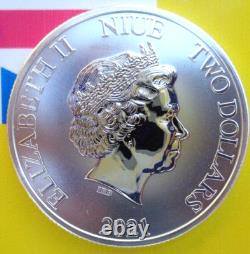 2021 Niue Lion King HAKUNA MATATA Disney $2 BU silver coin. 999 fine silver