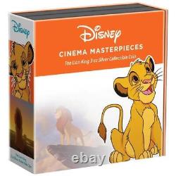 2022 Disney Cinema Masterpieces The Lion King 3oz Silver NEW