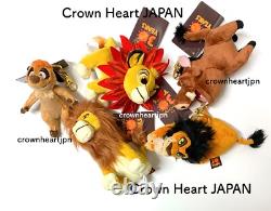 2024 LION KING 30th Disney Store JAPAN Plush Keychain Set of 5 Simba Scar Pumbaa