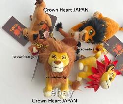 2024 LION KING 30th Disney Store JAPAN Plush Keychain Set of 5 Simba Scar Pumbaa
