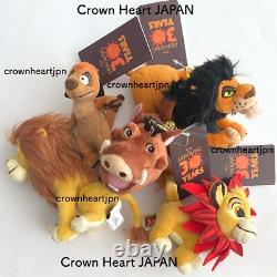 2024 LION KING 30th Disney Store JAPAN Plush Keychain Set of 5 Simba Scar Pumbaa