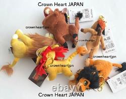 2024 LION KING 30th Disney Store JAPAN Plush Keychain Set of 5 Simba Scar Pumbaa