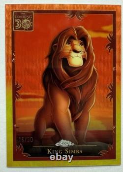 2024 Topps Chrome Disney King Simba #LK-10 Orange Wave 16/30 Lion King