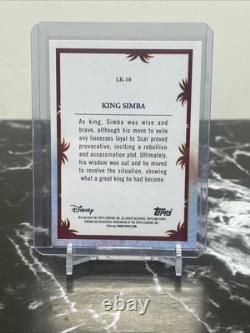 2024 Topps Chrome Disney LK-10 Orange Refractor King Simba Lion King 30th /25