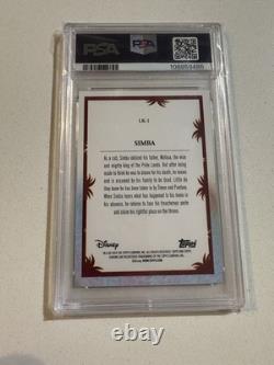 2024 Topps Chrome Disney Lion King 30th Anniversary Black Wave Simba /10 PSA9