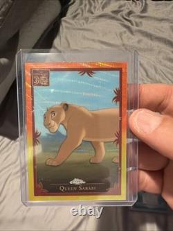 2024 Topps Chrome Disney Queen Sarabi Lion King 30th Orange Yellow Wave #/30