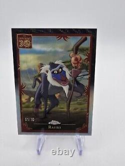 2024 Topps Chrome Disney Rafiki Lion King 30th Anniversary #LK-7 01/10 Bookend