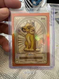 2025 Topps Disney Minted Simba #77 Orange Foil /25 The Lion King
