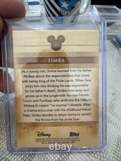 2025 Topps Disney Minted Simba #77 Orange Foil /25 The Lion King