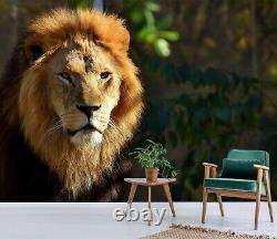 3D Lion King N466 Animal Wallpaper Mural Sefl-adhesive Removable Eve 2023