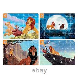 4 in 1 Disney Lion King Jigsaw Puzzle 140 Pieces for Kids, 4 Puzzles 35 Pc Each
