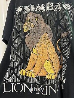 90s Lion King T-shirt / Original Vintage Movie Shirt / Disney / XL / Black