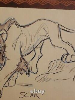 Artist Signed Andrea Deja Disney Scar Sketch Art Lion King