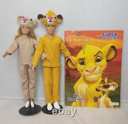 Barbie Ken Doll Halloween Costume OOAK + Disney Lion King coloring book set lot