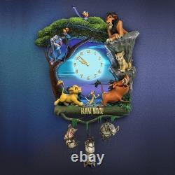 Bradford Disney Lion King Hakuna Matata with Music and Light Up Face Wall Clock