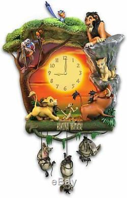Bradford Exchange Disney The Lion King Hakuna Matata Wall Clock with Music lights