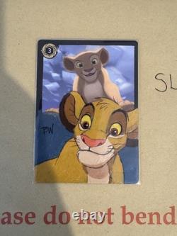 Brian Weisz Lorcana Hand Painted Signed Card Simba / Nala Lion King