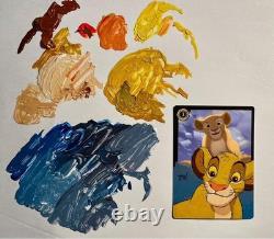 Brian Weisz Lorcana Hand Painted Signed Card Simba / Nala Lion King