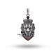 Calm Lion King Crown Animal Jungle Leo Men Cubic Zirconia Pendant 925 Silver