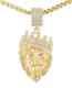 Crystal Lion King 24 Pendant Necklace In Gold-tone Ion-plated Stainless Steel