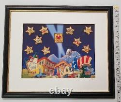 DISNEY 2000 studio stars of the millenium FRAMED PIN SET Mickey Ariel Lion King