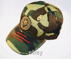 Damier Langevinè Trendy Distressed Camo Designer Baseball Cap Lion Hat