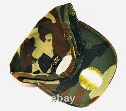 Damier Langevinè Trendy Distressed Camo Designer Baseball Cap Lion Hat