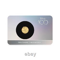 Disney 100th Anniversary D100 Lion King Simba 0.5g 0.9999 Gold Coin $10 2023