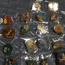 Disney 100th Anniversary Pin Badge Set lot of 36 Aladdin Cinderella Lion King
