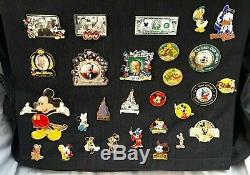 Disney 120+ Pins & Disneyland Bag Lion King Bambi Mickey Mouse Coca Cola Rare
