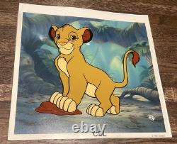Disney 1995 THE LION KING Simba Animation Cel With Background Official