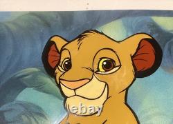 Disney 1995 THE LION KING Simba Animation Cel With Background Official