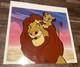 Disney 1995 The Lion King Simba & Mufasa Animation Cel With Background Official