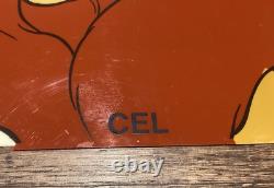 Disney 1995 THE LION KING Simba & Mufasa Animation Cel With Background Official