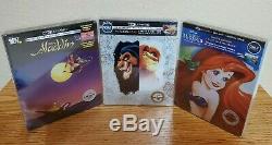 Disney 4k Ultra HD Blu-ray Steelbook lot Aladdin, Lion King, Little Mermaid