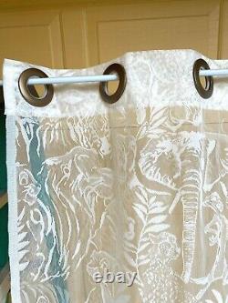 Disney Animal Kingdom Lodge Resort Lion King Fabric Prop Grommet Curtain 96
