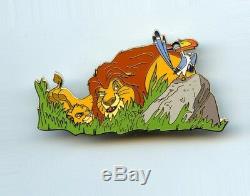 Disney Auctions Father's Day Lion King Mufasa & Simba Stalking Zazu LE 100 Pin
