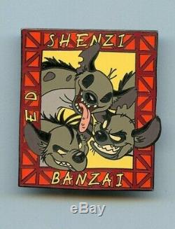 Disney Auctions Lion King Character Set #2 Shenzi, Banzai & Ed Hyenas LE 100 Pin