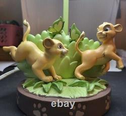 Disney Baby Light Up Their Small World Lion King Lamp Rare Simba and Nala